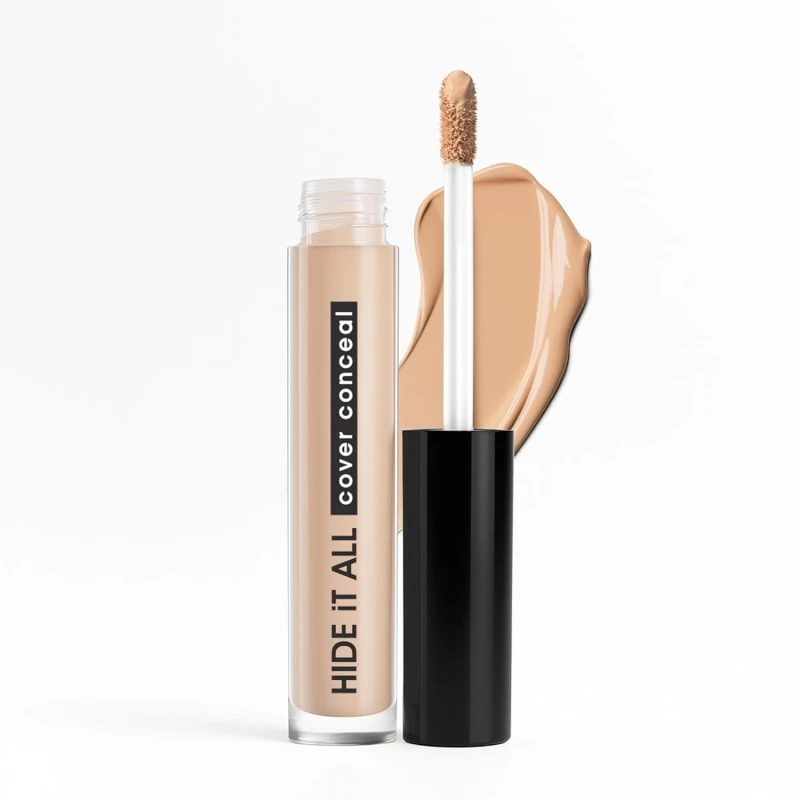 Hilary Rhoda Hide It All Cover Conceal | Conceals Masks, Scars & Dark Circles | High Coverage Concealer | With Shea Butter | Matte Finish | Cruelty-Free & Vegan - 3.7ml (Natural - Shade 4) thumbnail 2